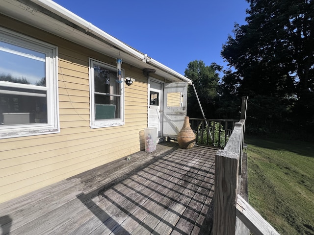 113 River Rd, Dresden, ME 04342 - wooden deck with a yard