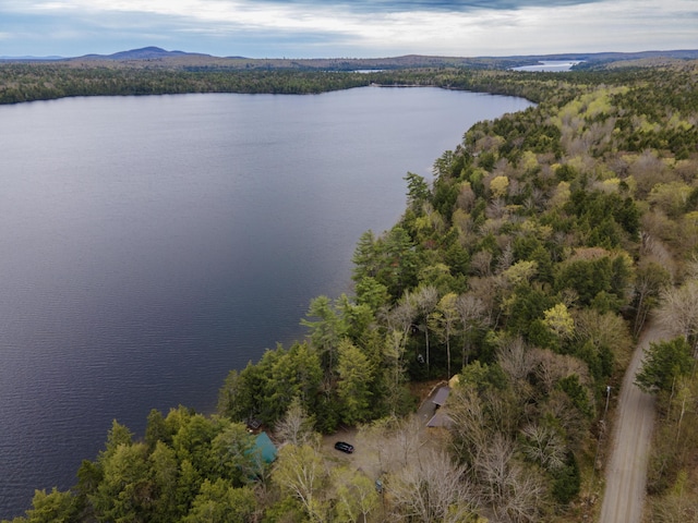 5 Canoe Ct Unit T3 R9, Nwp, ME 04462 - bird's eye view of a water and mountain view and a heavily wooded area