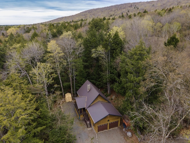 5 Canoe Ct Unit T3 R9, Nwp, ME 04462 - view of subject property featuring a heavily wooded area and a mountain backdrop