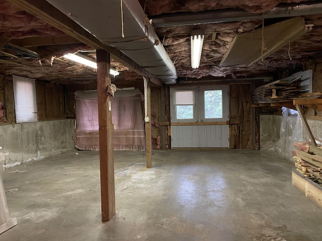 view of basement