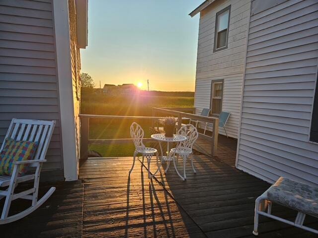403 Webhannet Dr, Wells, ME 04090 - view of deck at dusk
