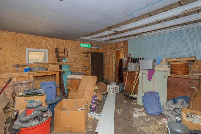 view of storage area
