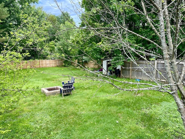 642 Main St, Old Town, ME 04468 - view of yard with an outbuilding and a fenced backyard