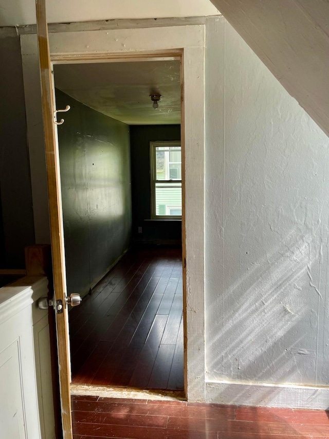 642 Main St, Old Town, ME 04468 - hallway featuring hardwood / wood-style flooring