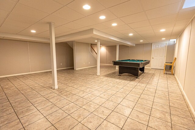 21 Oakmont Dr Unit 21, Old Orchard Beach, ME 04064 - game room with pool table, recessed lighting, and light tile patterned floors