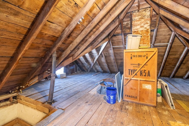 view of attic