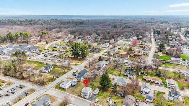 aerial view with a residential view