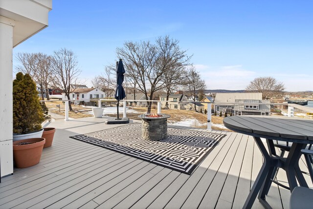 21 Atlantic St, Rockland, ME 04841 - wooden deck featuring a residential view
