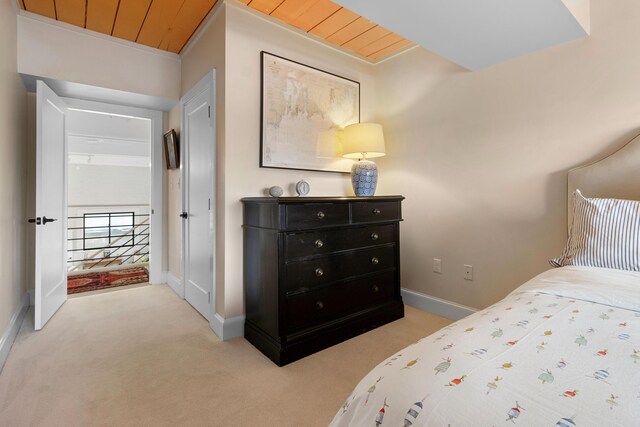 21 Atlantic St, Rockland, ME 04841 - carpeted bedroom with wood ceiling and baseboards
