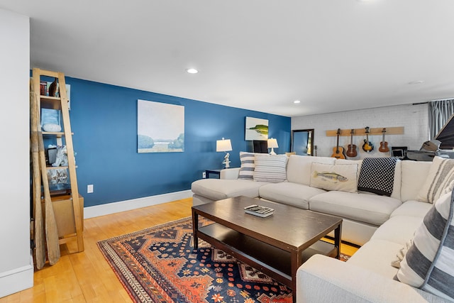 21 Atlantic St, Rockland, ME 04841 - living room with recessed lighting, light wood finished floors, and baseboards