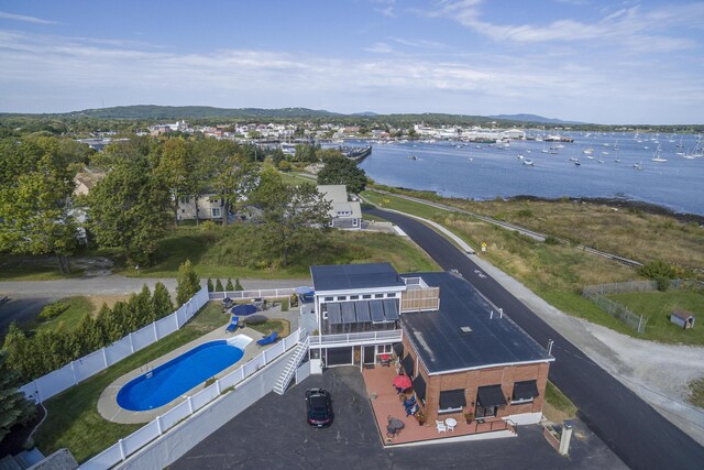 21 Atlantic St, Rockland, ME 04841 - birds eye view of property featuring a water and mountain view