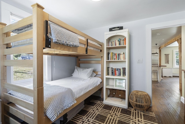 27 Miller Ln, Alfred, ME 04002 - bedroom featuring hardwood / wood-style flooring and a baseboard radiator