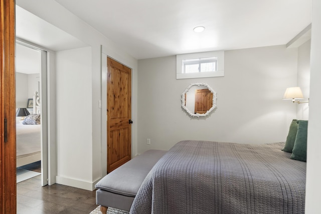 27 Miller Ln, Alfred, ME 04002 - bedroom with baseboards, recessed lighting, and wood finished floors