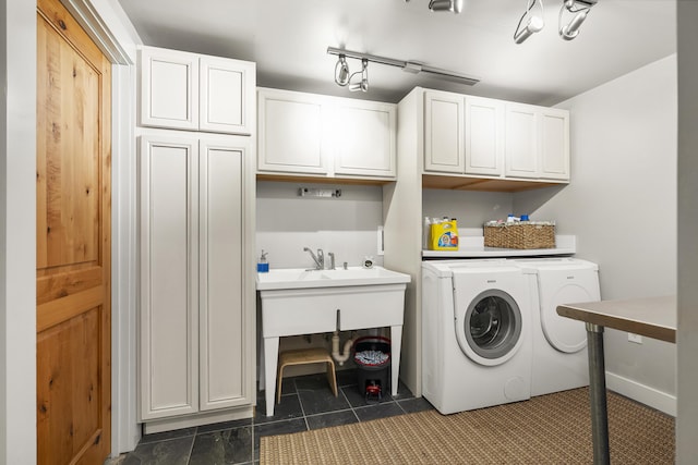 27 Miller Ln, Alfred, ME 04002 - laundry area featuring washing machine and clothes dryer and cabinet space