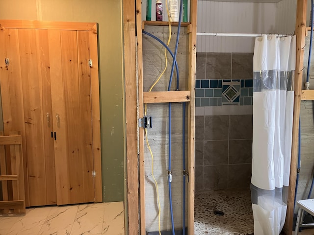 44 Webb Pond Rd, Eastbrook, ME 04634 - full bathroom with a tile shower