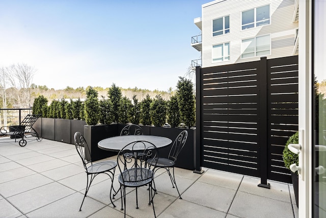 view of patio / terrace featuring outdoor dining area