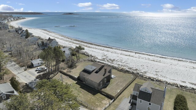 683 Kings Hwy, Kennebunkport, ME 04046 - bird's eye view featuring a water view and a beach view