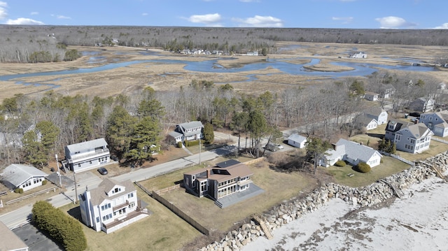 683 Kings Hwy, Kennebunkport, ME 04046 - aerial view featuring a forest view, a residential view, and a water view