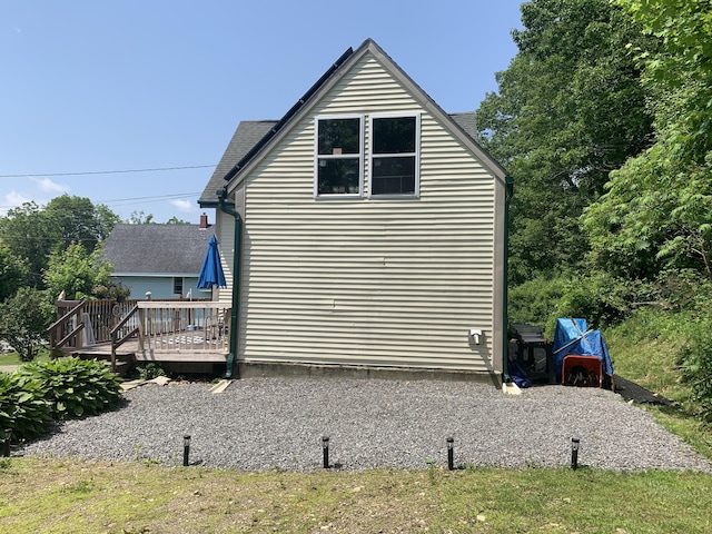46 Windsor St, Randolph, ME 04346 - view of home's exterior featuring a deck