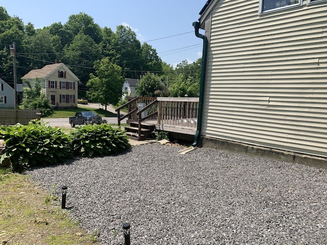 46 Windsor St, Randolph, ME 04346 - view of yard with a wooden deck