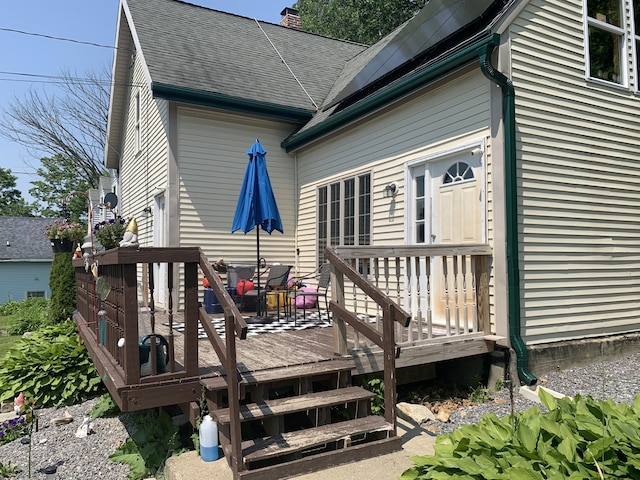 46 Windsor St, Randolph, ME 04346 - view of wooden terrace