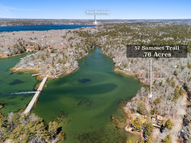 57 Samoset Trl, Boothbay, ME 04544 - birds eye view of property with a water view