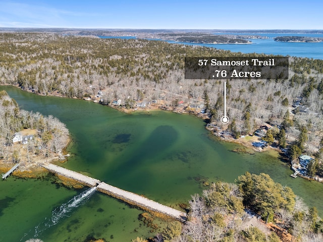57 Samoset Trl, Boothbay, ME 04544 - aerial view with a water view
