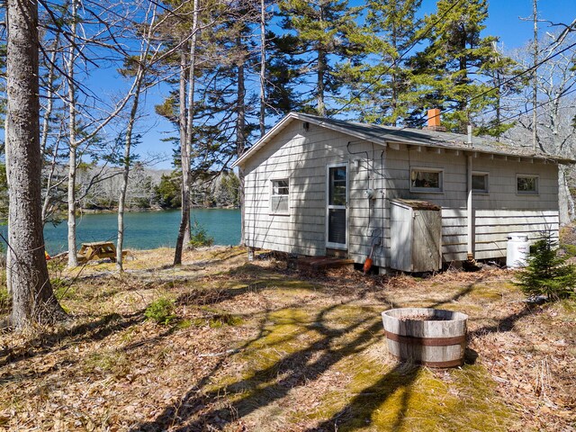 57 Samoset Trl, Boothbay, ME 04544 - view of outdoor structure featuring a water view