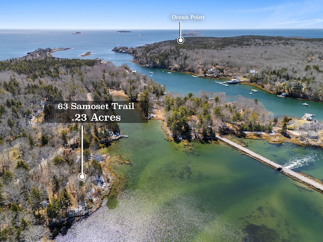 57 Samoset Trl, Boothbay, ME 04544 - aerial view featuring a water view