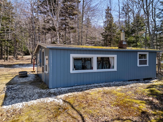 57 Samoset Trl, Boothbay, ME 04544 - view of side of home with a chimney