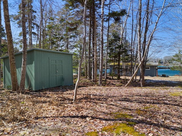 57 Samoset Trl, Boothbay, ME 04544 - view of yard featuring an outdoor structure and a shed