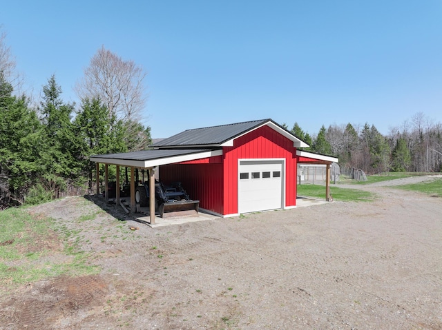 441 Works Rd, Jackson, ME 04921 - detached garage featuring dirt driveway