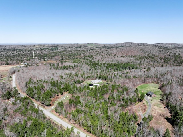 441 Works Rd, Jackson, ME 04921 - aerial view featuring a wooded view