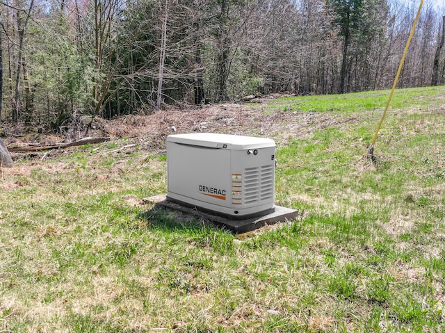 441 Works Rd, Jackson, ME 04921 - details featuring a forest view and a power unit