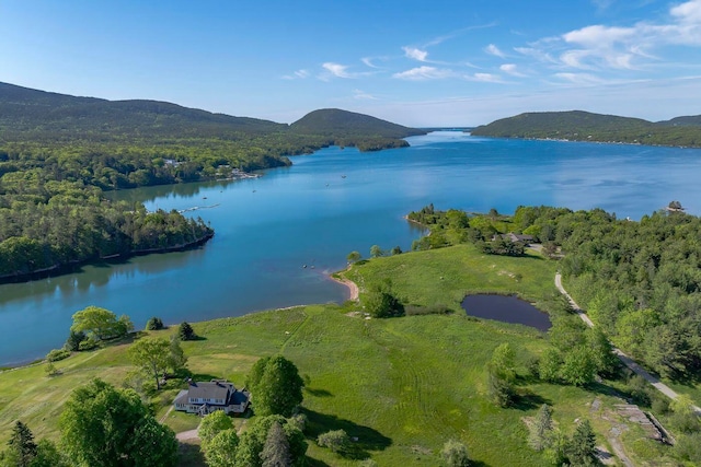 480 Sound Dr, Mount Desert, ME 04660 - birds eye view of property with a water and mountain view