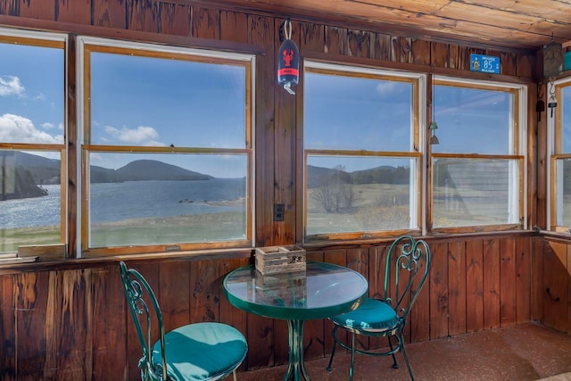 480 Sound Dr, Mount Desert, ME 04660 - sunroom / solarium with a mountain view
