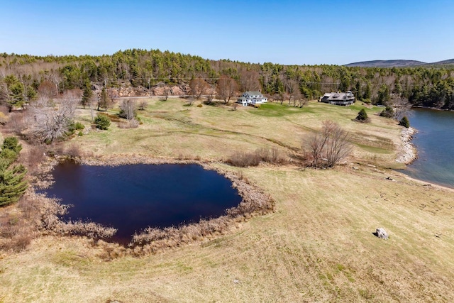 480 Sound Dr, Mount Desert, ME 04660 - aerial view with a water view and a forest view