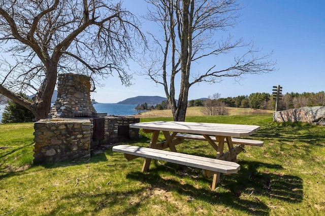 480 Sound Dr, Mount Desert, ME 04660 - surrounding community featuring a yard and a water and mountain view