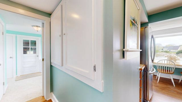 19 Spruce Head Rd, South Thomaston, ME 04858 - hallway featuring light wood-style flooring