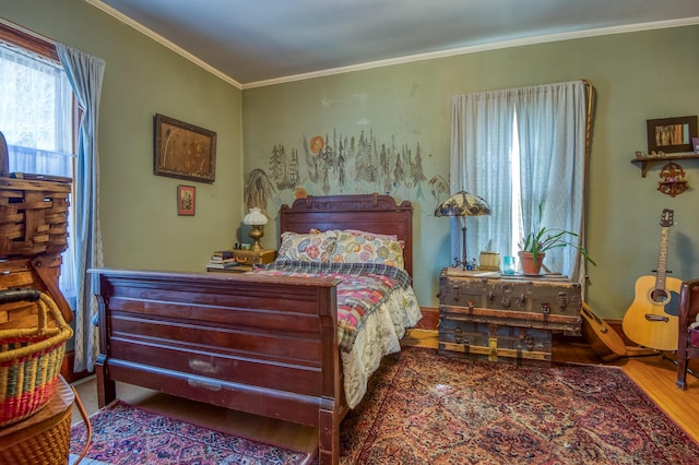 27 Pine St, Eustis, ME 04936 - bedroom featuring wood finished floors and ornamental molding
