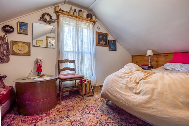 27 Pine St, Eustis, ME 04936 - bedroom with vaulted ceiling and carpet