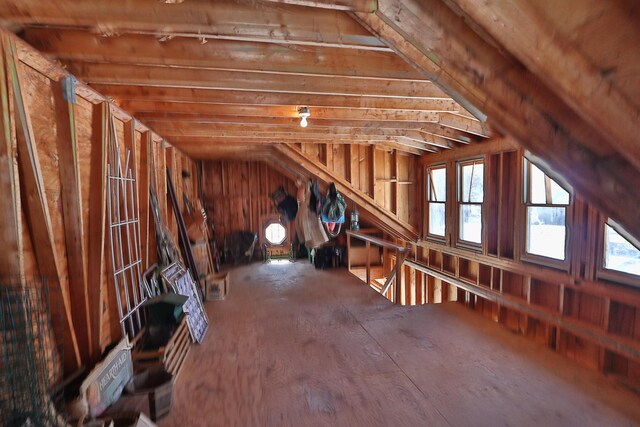 view of attic