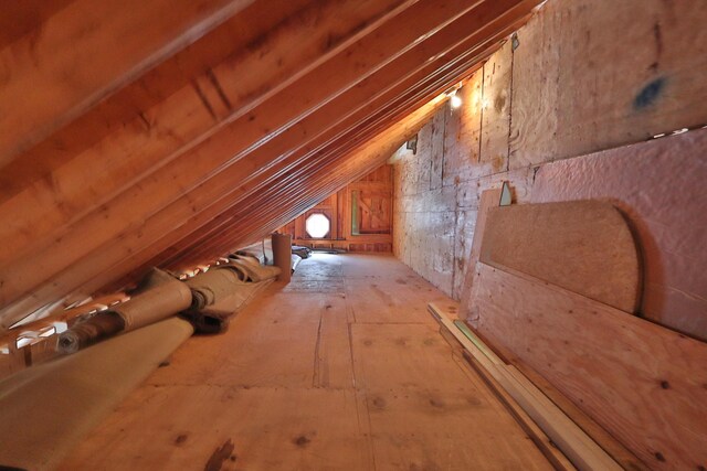 view of attic
