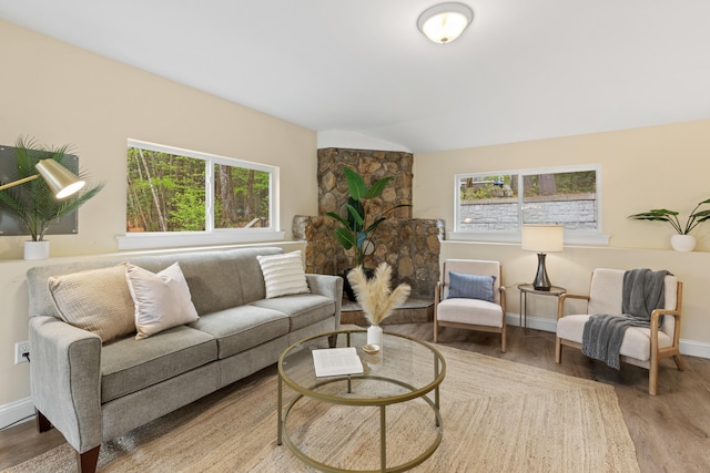 4 Peaceful Way, Windham, ME 04062 - living room with plenty of natural light, wood finished floors, and baseboards