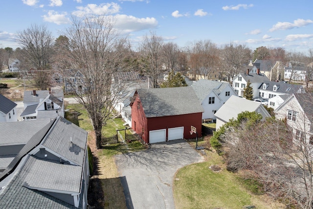 bird's eye view featuring a residential view