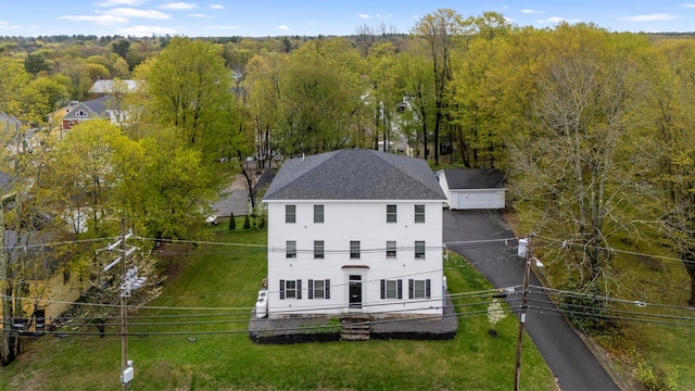 8 College Ave, Gorham, ME 04038 - view from above of property with a heavily wooded area