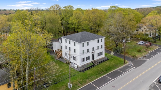 8 College Ave, Gorham, ME 04038 - aerial view of property and surrounding area with a forest