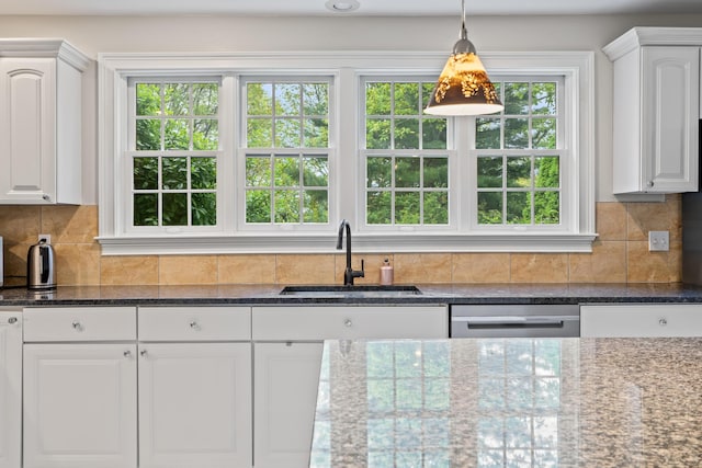 10 Thistleberry Ln, York, ME 03909 - kitchen with white cabinets, dark stone countertops, and dishwasher