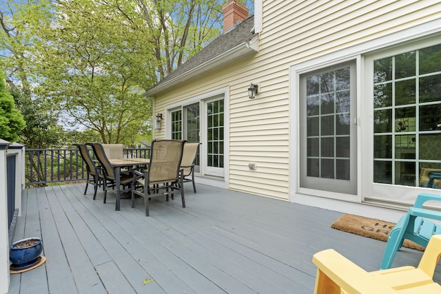 10 Thistleberry Ln, York, ME 03909 - wooden terrace with outdoor dining area