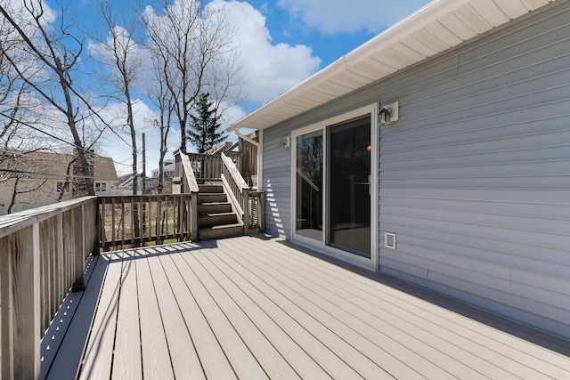 58 Shelton Dr, York, ME 03909 - wooden deck with stairs